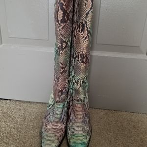 snake print boots